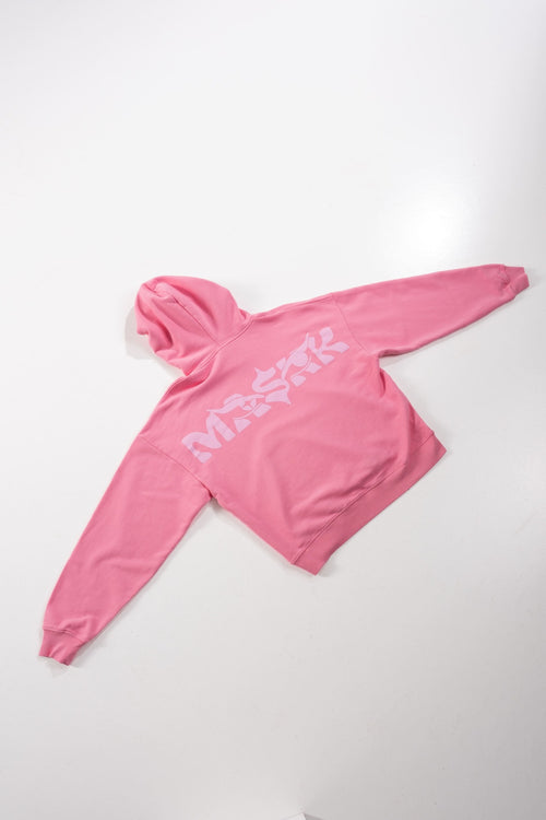 sweat à capuche rose 